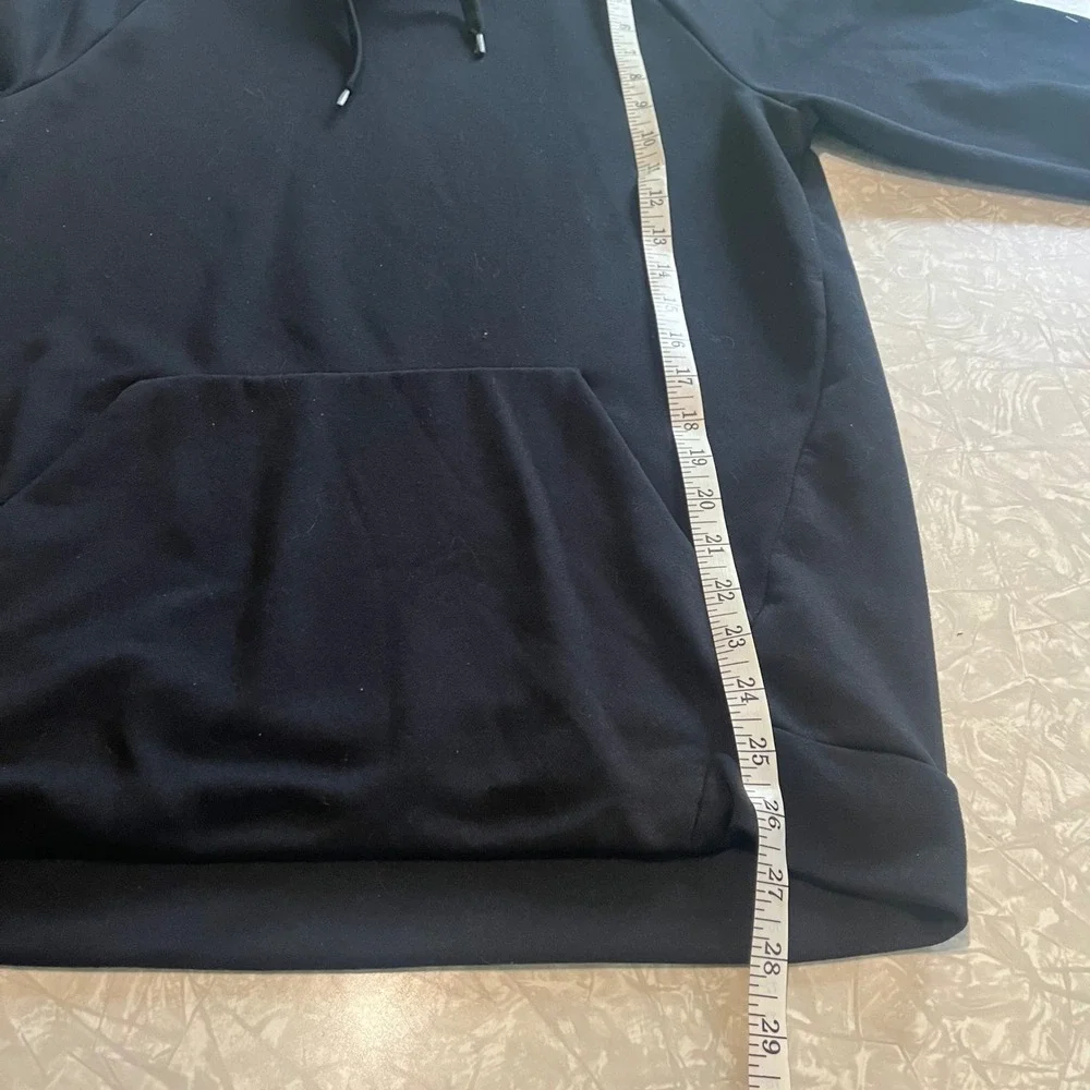 Nike‎ Dri-FIT Mens Training Hoodie Black Graphic Sleeve Swoosh AJ4434-010 Size M